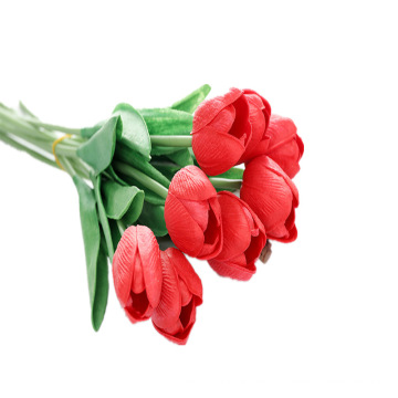 Simulation Mini Tulpe künstliche Blume Home Wohnzimmer Dekoration Blume Arrangement Material Hand PU Hochzeit Dekoration